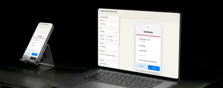 How to create an Apple Calendar event mockup