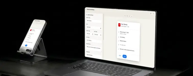 How to create an Outlook calendar event mockup