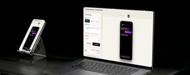 How to create an animated Instagram DM mockup and video