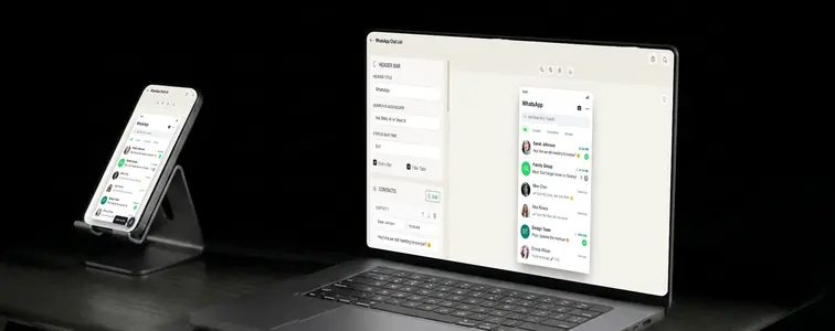 How to create a WhatsApp chat list mockup