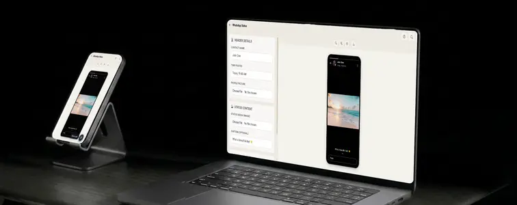 How to create a WhatsApp status mockup