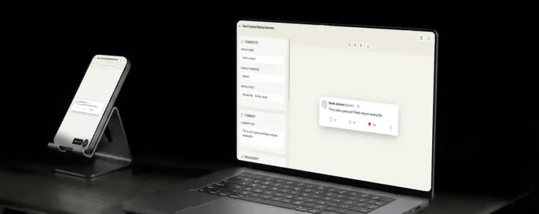 How to create an X comment mockup