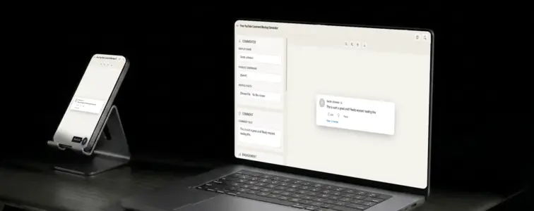 How to create a YouTube comment mockup