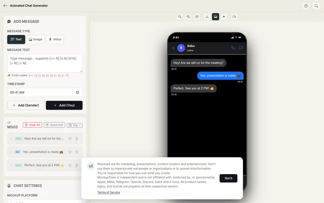 Free Animated Chat Generator - Create Texting Videos full page preview