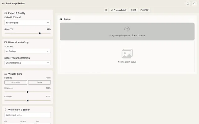 Free Batch Image Resizer - Resize Hundreds of Photos full page preview