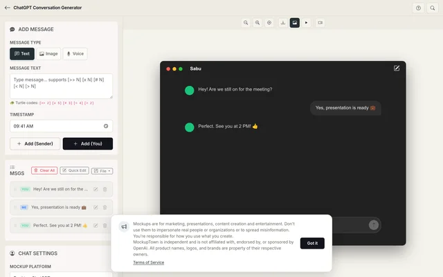 ChatGPT Conversation Generator