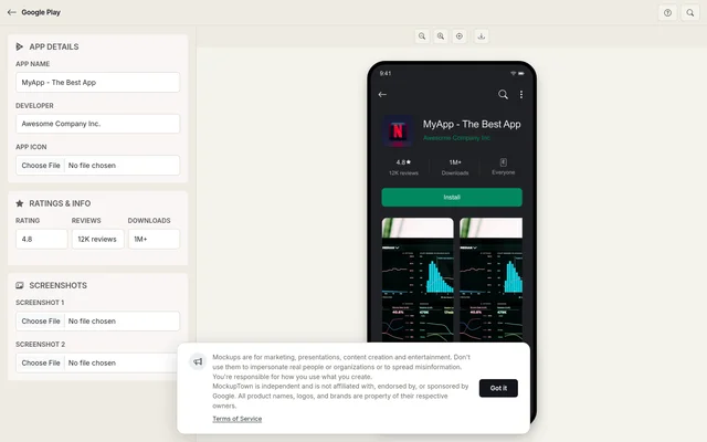 Google Play Screenshot Generator