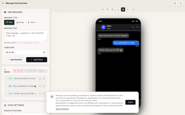 iMessage Chat Generator