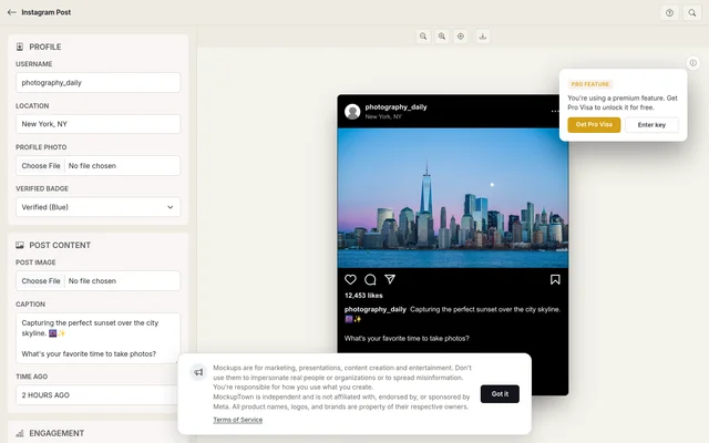 Instagram Post Mockup Generator