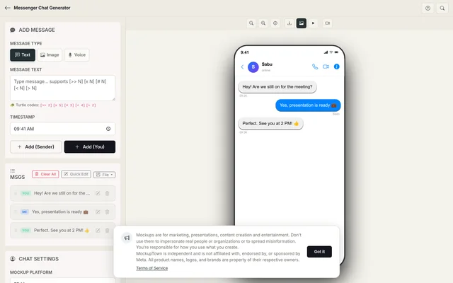 Messenger Chat Generator