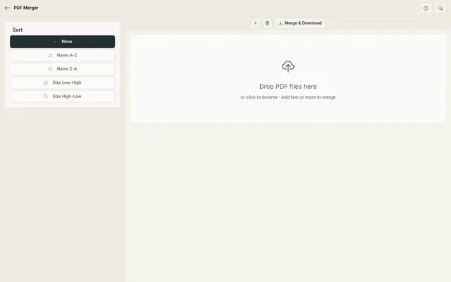 PDF Merger running entirely in the browser