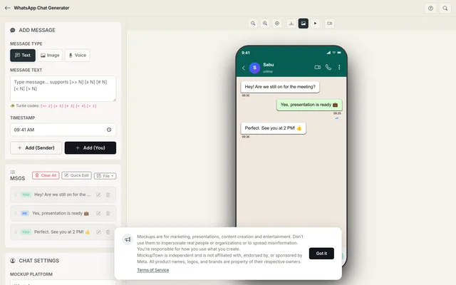 WhatsApp Chat Generator